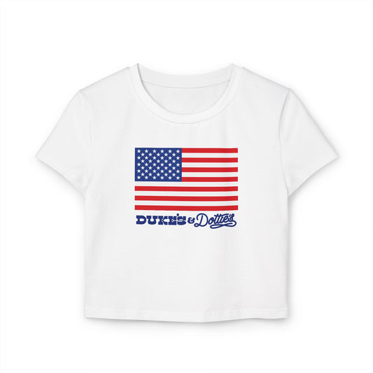 American Flag Baby Tee