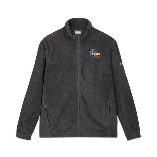 Unisex Embroidered Columbia Fleece Jacket - Cozy Outdoor Sweater, Perfect for Fall & Winter Gifts, Hiking, Campfire, Travel