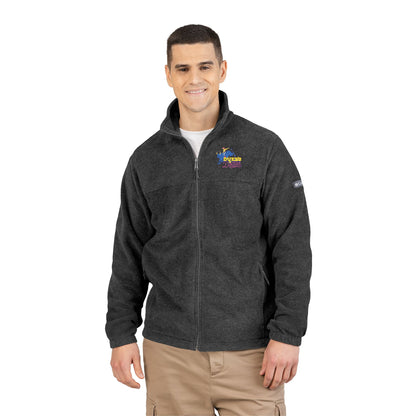 Unisex Embroidered Columbia Fleece Jacket - Cozy Outdoor Sweater, Perfect for Fall & Winter Gifts, Hiking, Campfire, Travel