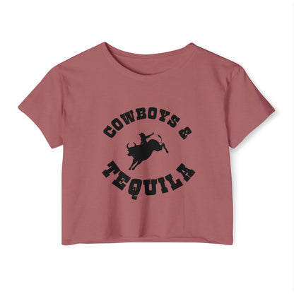 Cowboys & Tequila Crop Top