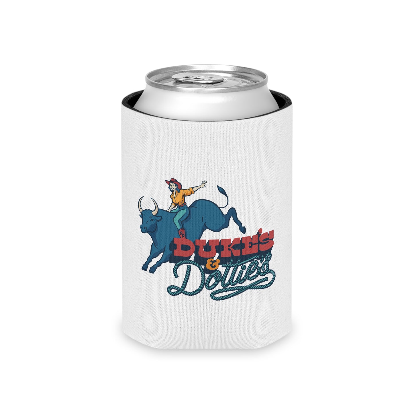 White Logo Koozie
